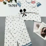 Đồ bộ pijama siêu mát quần lửng áo tay ngắn in hình thú