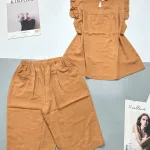 Đồ bộ quần 9 tấc áo sát nách bèo màu trơn có 2 size
