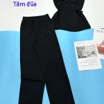 Đồ bộ quần dài  áo bản dây có bông hông xếp