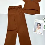 Đồ bộ quần dài áo ngắn cổ vuông ren