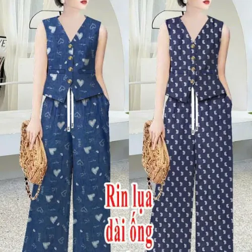 Đồ bộ quần dài áo sát nách có nút