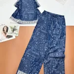 Đồ bộ quần dài áo sát nách ren tay