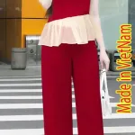 Đồ bộ quần dài áo tay ngắn áo phối ren
