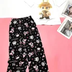 Đồ bộ quần dài áo tay ngắn cotton phối đũi sọc