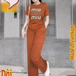 Đồ bộ quần dài áo tay ngắn in 3 chữ  miu