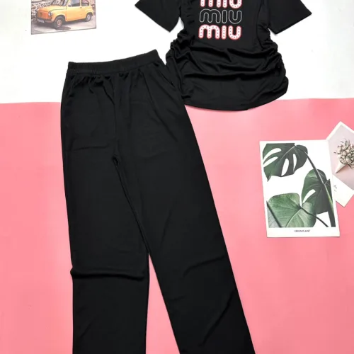 Đồ bộ quần dài áo tay ngắn in 3 chữ  miu