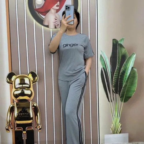 Đồ bộ quần dài áo tay ngắn in chữ ginger