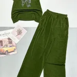 Đồ bộ quần dài áo tay ngắn in hình nơ