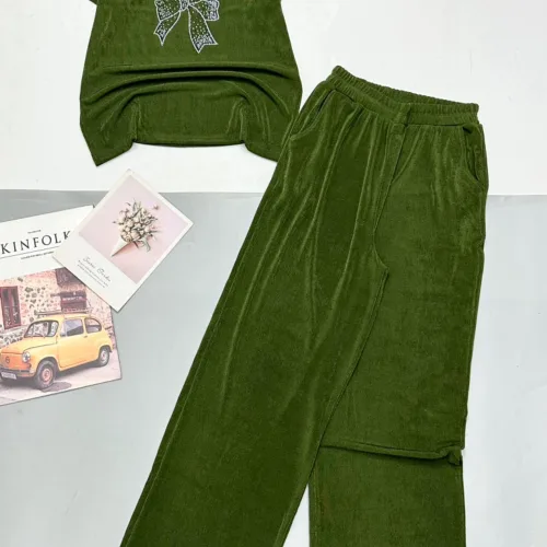 Đồ bộ quần dài áo tay ngắn in hình nơ