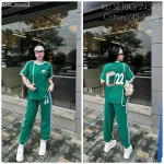 Đồ bộ quần dài  áo tay ngắn in số 22