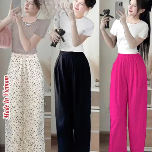 Đồ bộ quần dài áo tay ngắn phối thun lông thỏ mới