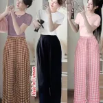 Đồ bộ quần dài áo tay ngắn phối thun lông thỏ mới