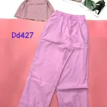 Đồ bộ quần dài áo tay ngắn phối thun lông thỏ mới
