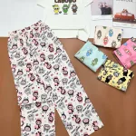 Đồ bộ quần dài áo tay ngắn tăm nhuyễn phối đũi sọc