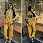 Đồ bộ quần dài  áo tay ngắn thể thao in số 22