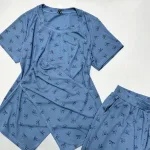 Đồ bộ quần dài áo  thun cổ tròn may xéo thân áo