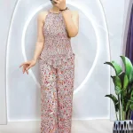 Đồ bộ quần dài áo yếm dây in nhiều hoạ tiết