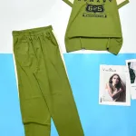 Đồ bộ quần dài bo thun áo tay ngắn in số 625