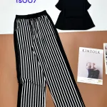 Đồ bộ quần dài có sọc lớn bê hông áo ba lỗ trơn