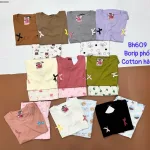Đồ bộ quần dài cotton hàn nhiều hoạ tiết ,áo borip