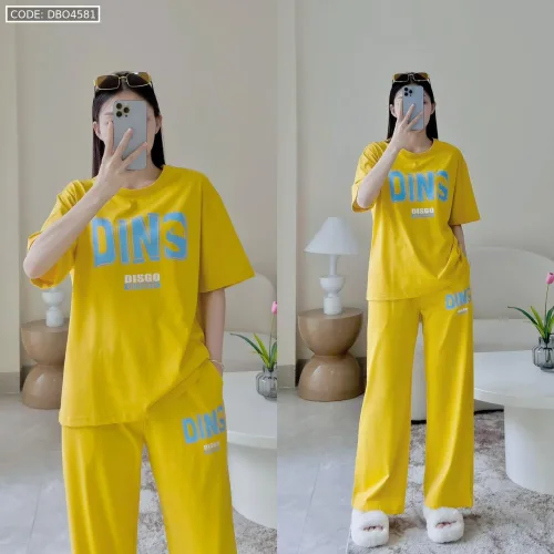 Đồ Bộ Quần Dài In Chữ DINS