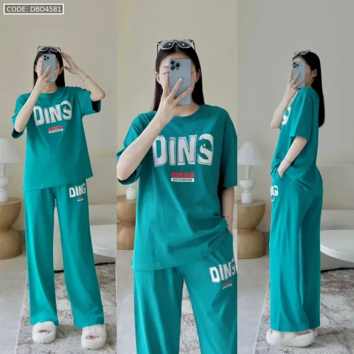 Đồ Bộ Quần Dài In Chữ DINS