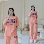 Đồ Bộ Quần Dài In Chữ DINS