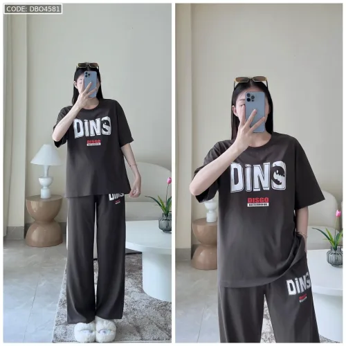 Đồ Bộ Quần Dài In Chữ DINS
