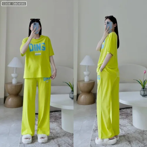 Đồ Bộ Quần Dài In Chữ DINS