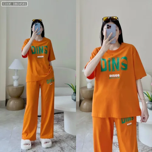 Đồ Bộ Quần Dài In Chữ DINS