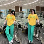 Đồ Bộ Quần Dài In Chữ New York Áo Tay Ngắn Form Dưới 70kg