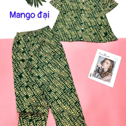 Đồ bộ  quần dài mango pijama có túi trước nhiều hình khác nhau