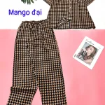 Đồ bộ  quần dài mango pijama có túi trước nhiều hình khác nhau