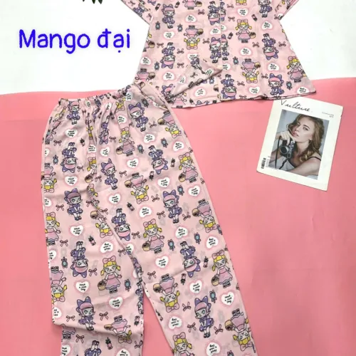 Đồ bộ  quần dài mango pijama có túi trước nhiều hình khác nhau