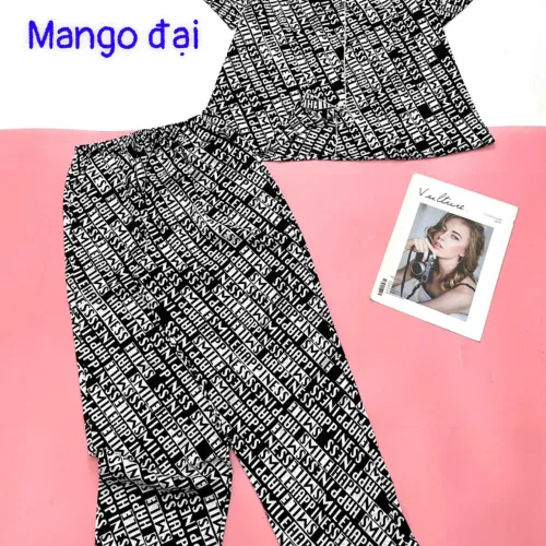 Đồ bộ  quần dài mango pijama có túi trước nhiều hình khác nhau