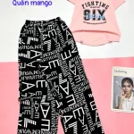 Đồ bộ quần dài  quần mango nhiều hoạ tiết ,áo borip