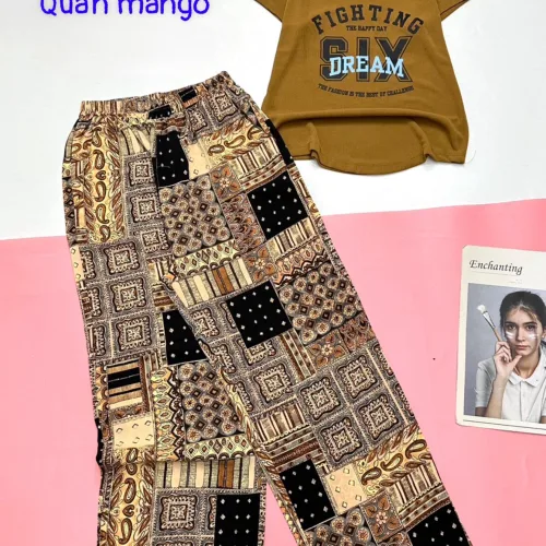 Đồ bộ quần dài  quần mango nhiều hoạ tiết ,áo borip