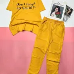 Đồ bộ quần dài  thun áo tay ngắn in nhiều chữ
