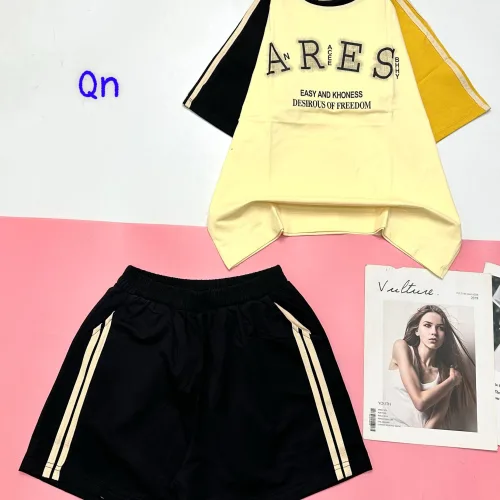 Đồ bộ quần đùi 2 sọc áo tay ngắn in chữ ARES
