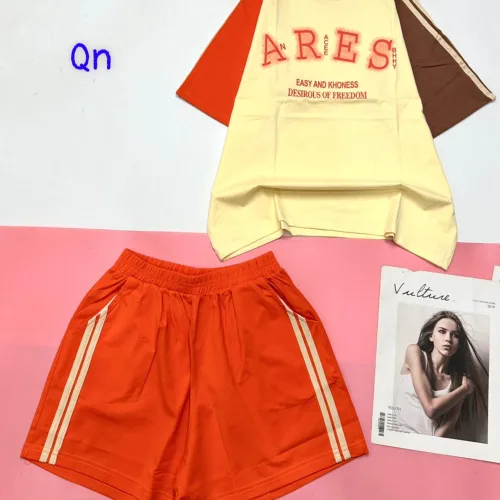 Đồ bộ quần đùi 2 sọc áo tay ngắn in chữ ARES