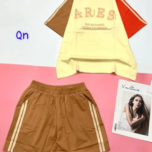 Đồ bộ quần đùi 2 sọc áo tay ngắn in chữ ARES