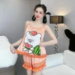 Đồ bộ quần đùi áo 2 dây in nhiều hình dễ thương