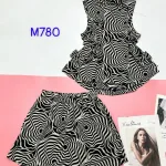 Đồ bộ quần đùi áo ba lỗ có 4 nơ hông áo in nhiều hoạ tiết