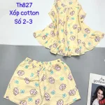 Đồ bộ quần đùi áo ba lỗ xốp cotton nhiều hoạ tiết