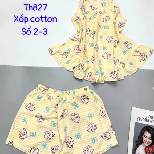 Đồ bộ quần đùi áo ba lỗ xốp cotton nhiều hoạ tiết