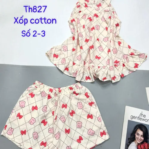 Đồ bộ quần đùi áo ba lỗ xốp cotton nhiều hoạ tiết