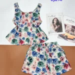 Đồ bộ quần đùi áo bao lỗ in nhiều họa tiết