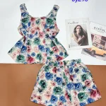 Đồ bộ quần đùi áo bao lỗ in nhiều họa tiết