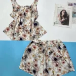 Đồ bộ quần đùi áo bao lỗ in nhiều họa tiết