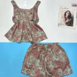 Đồ bộ quần đùi áo bao lỗ in nhiều họa tiết